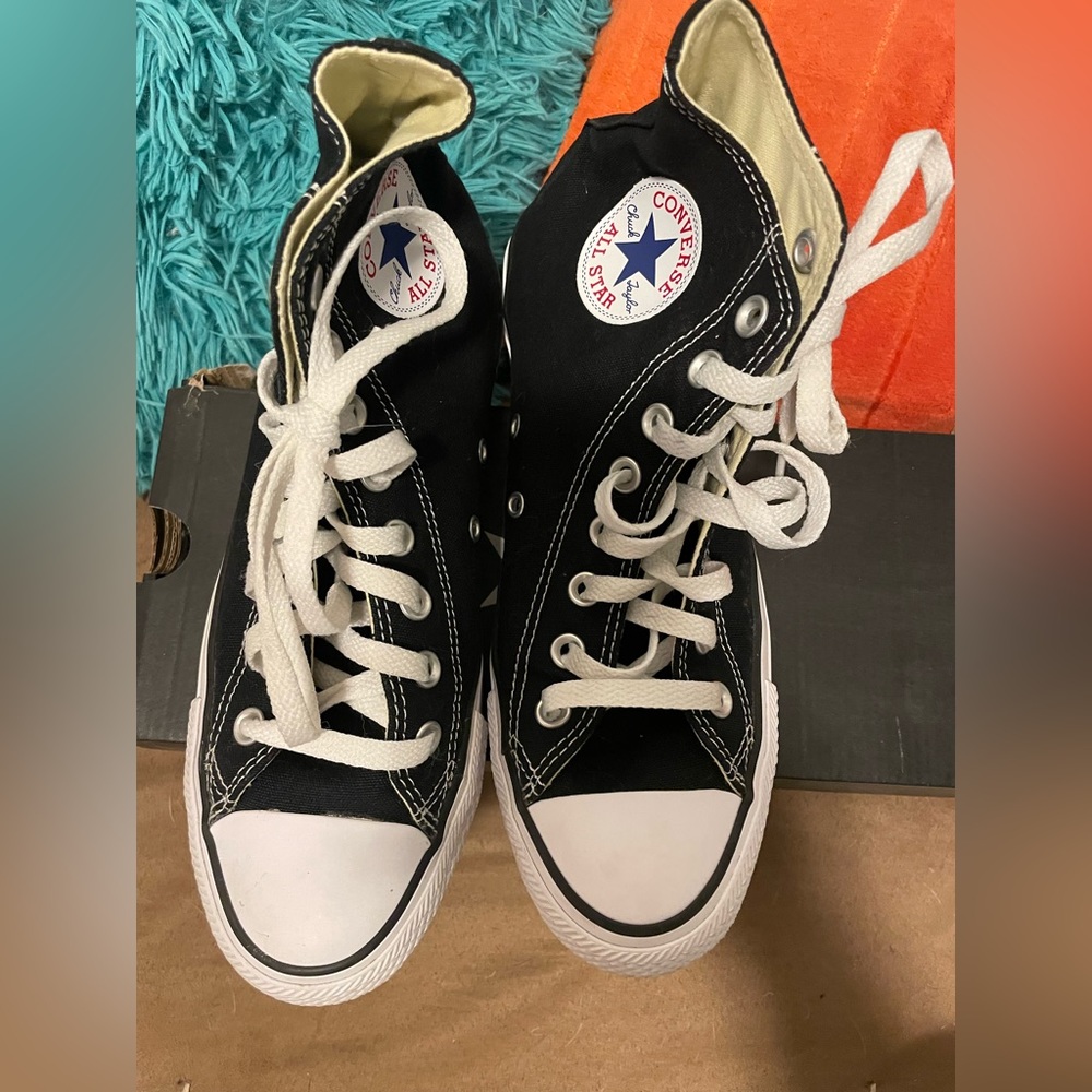 Black high top converse